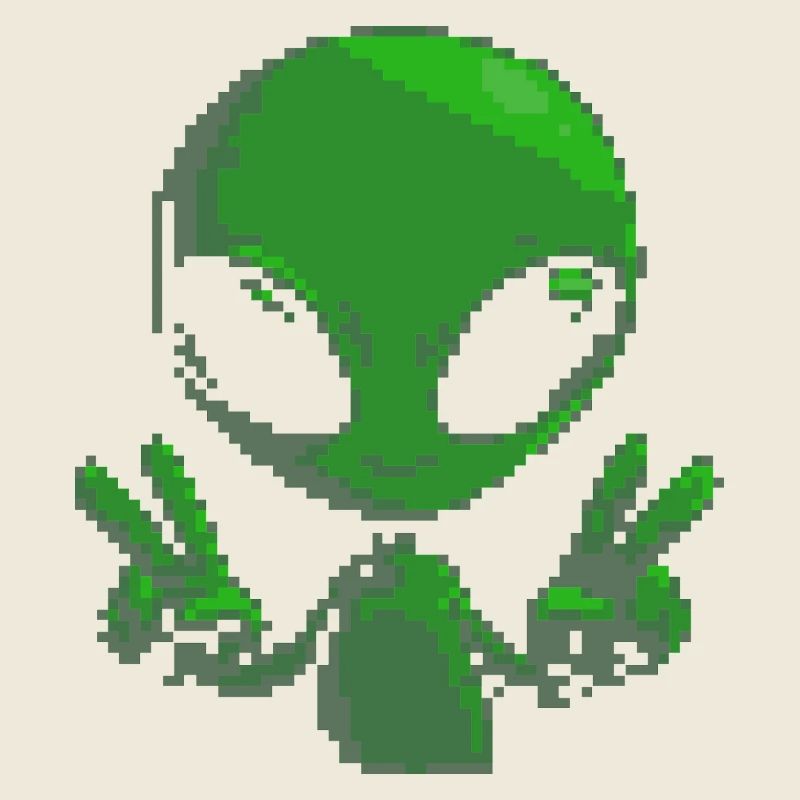 Signe de paix extraterrestre Pixel