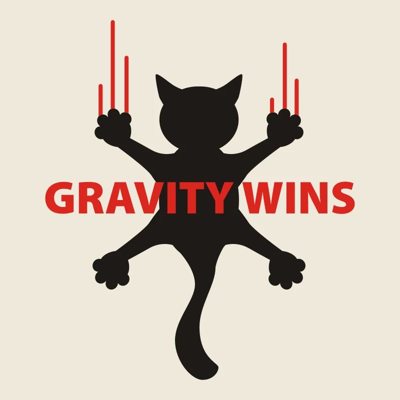 Gravity wins bloody Katze