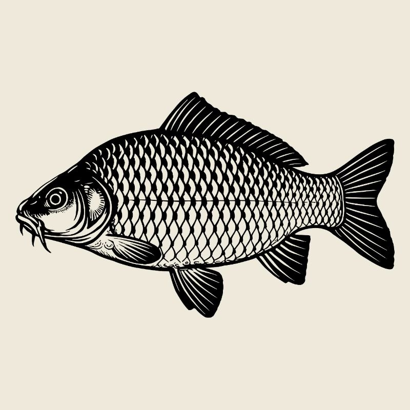 Cible Poisson Carpe - Poisson - Cadeau Pêcheur