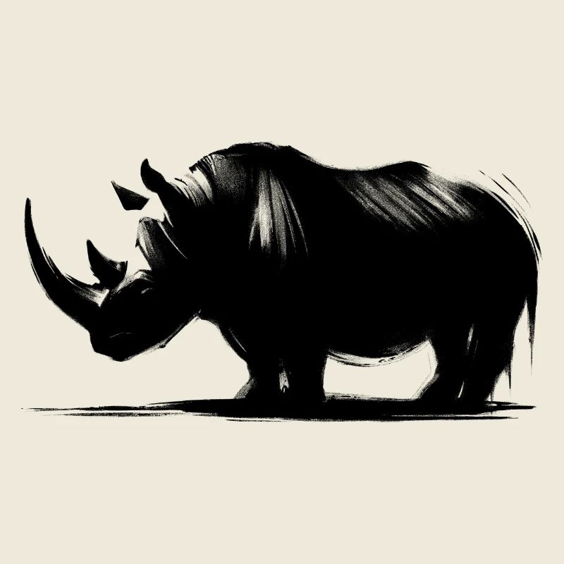 Silhouette de rhinocéros