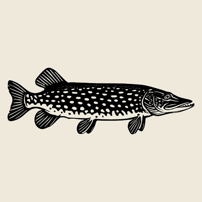 Cible Poisson Brochet - Poisson - Cadeau Pêcheur
