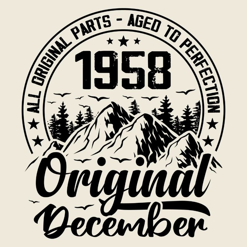 1958 décembre Original 66 Ans cadeau Anniversaire