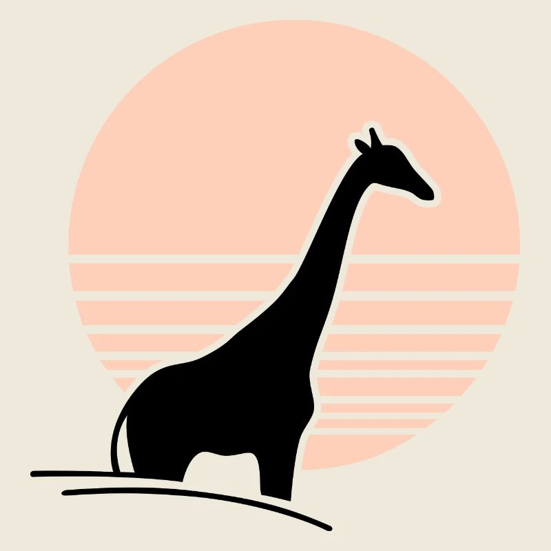 Giraffe vor Sonne