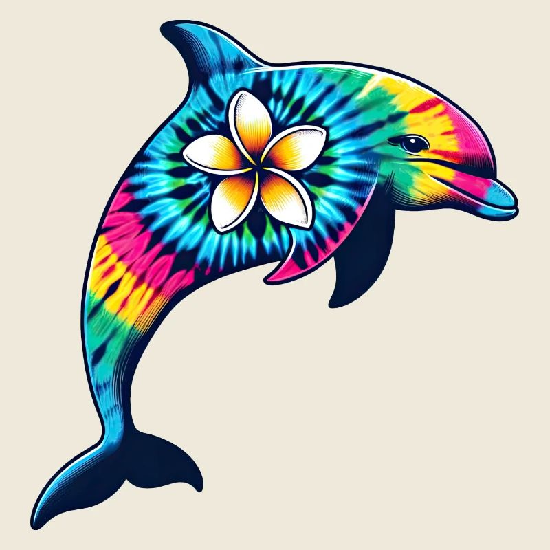 Tie Dye Delfin Urlaub 2024 Hawaii