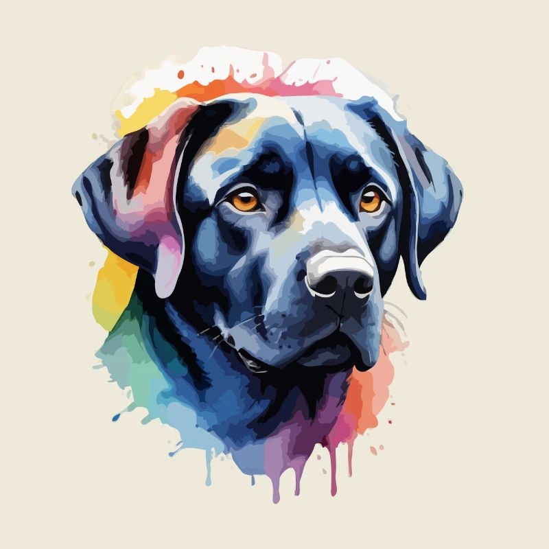 Labrador Retriever Chien Cool Couleur Explosion