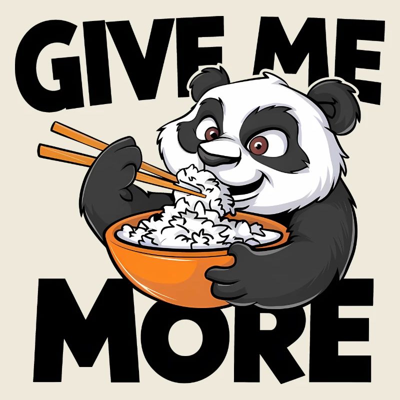 Panda mangeant du riz