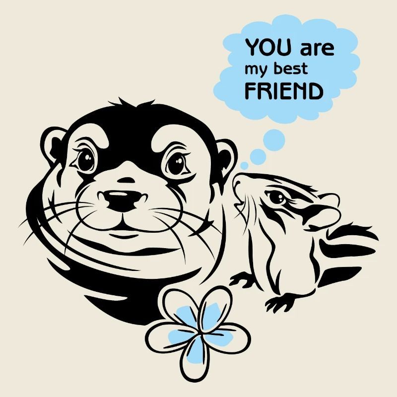 Otter and chipmunk are best friends