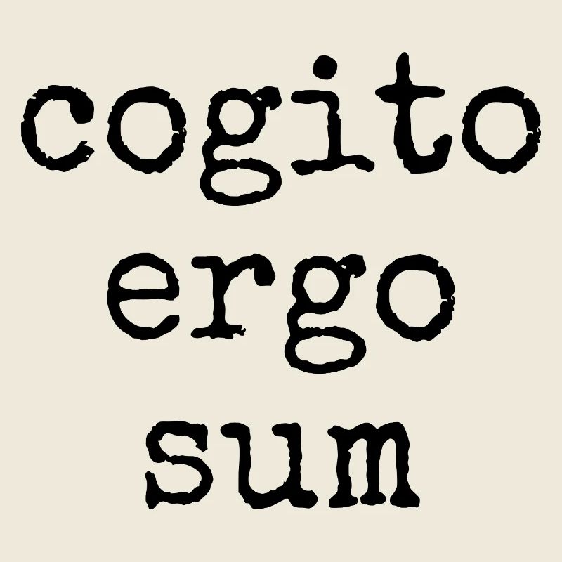 cogito ergo sum - je pense donc je suis - en disant