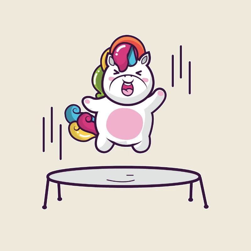 Unicorn trampoline