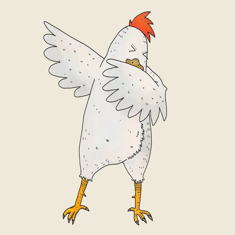 Dabbing Hahn Tier dab Bewegung Move Geschenk