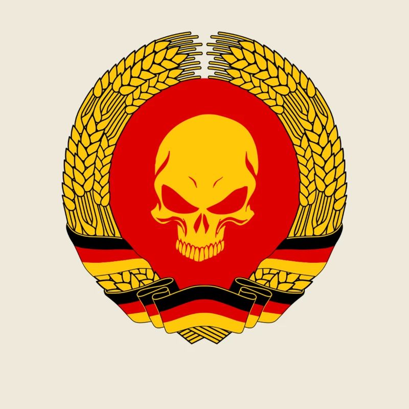 DDR tête de mort Allemagne de l’Est cadeau drapeau