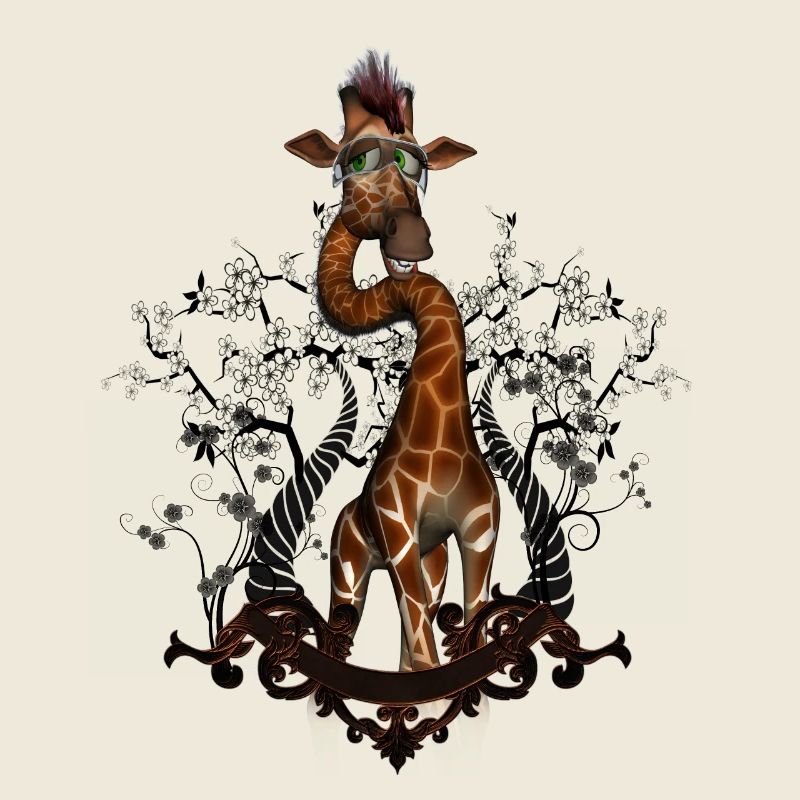 Lustige Giraffe