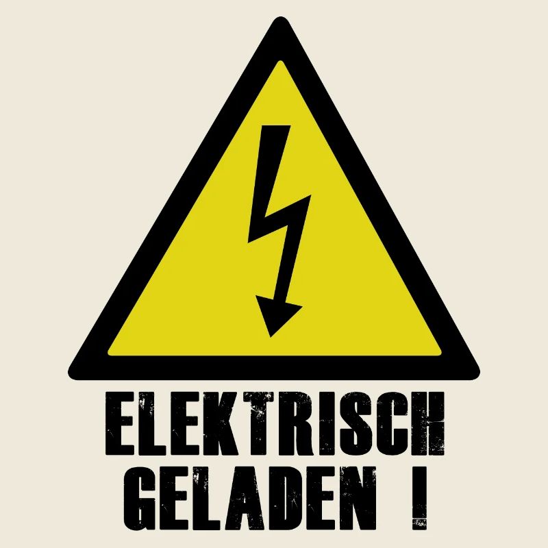 Electrically charged warning symbol