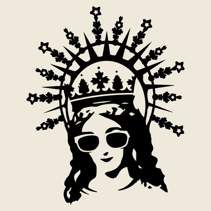 La Mère de Dieu avec des lunettes de soleil