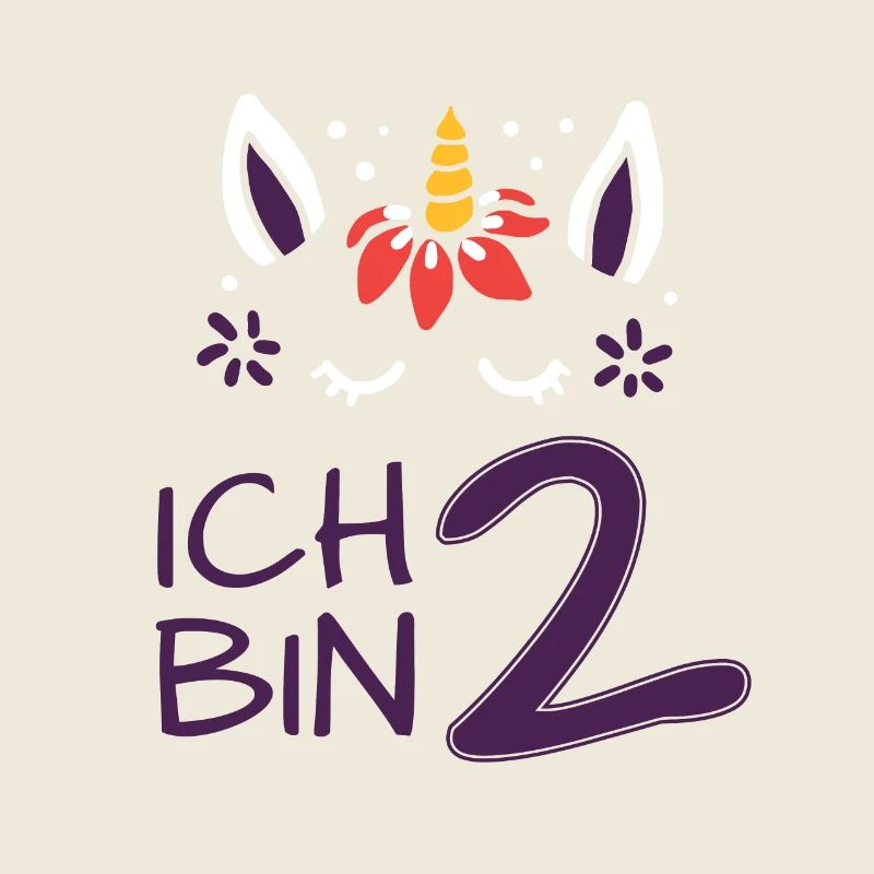 ich bin 2 - Einhorn - Geburtstag - Mädchen