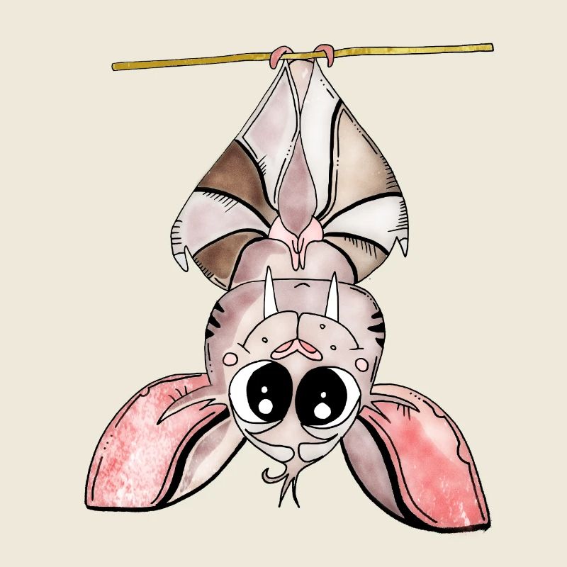 Nuit néon de Kawaii Bat