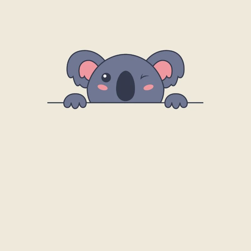 Koala is hiding