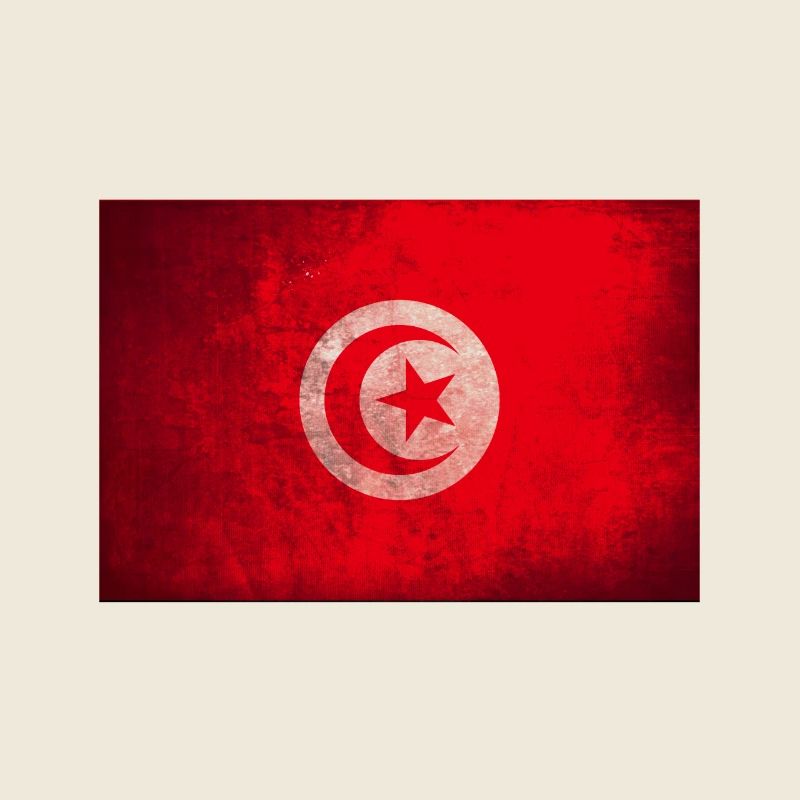 Drapeau tunisien cercle emblème