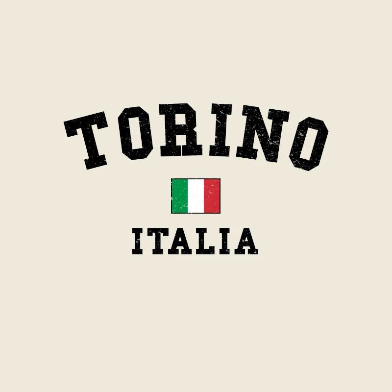 Turin Italie Drapeau Design minimal