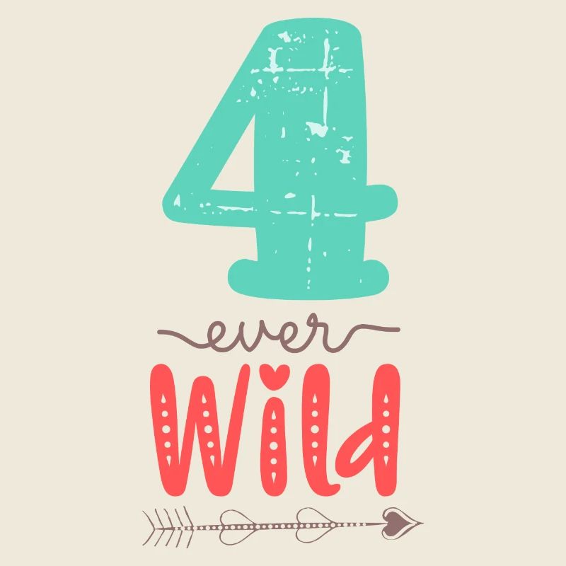 Four Ever Wild 4. Geburtstag Geschenk Mädchen