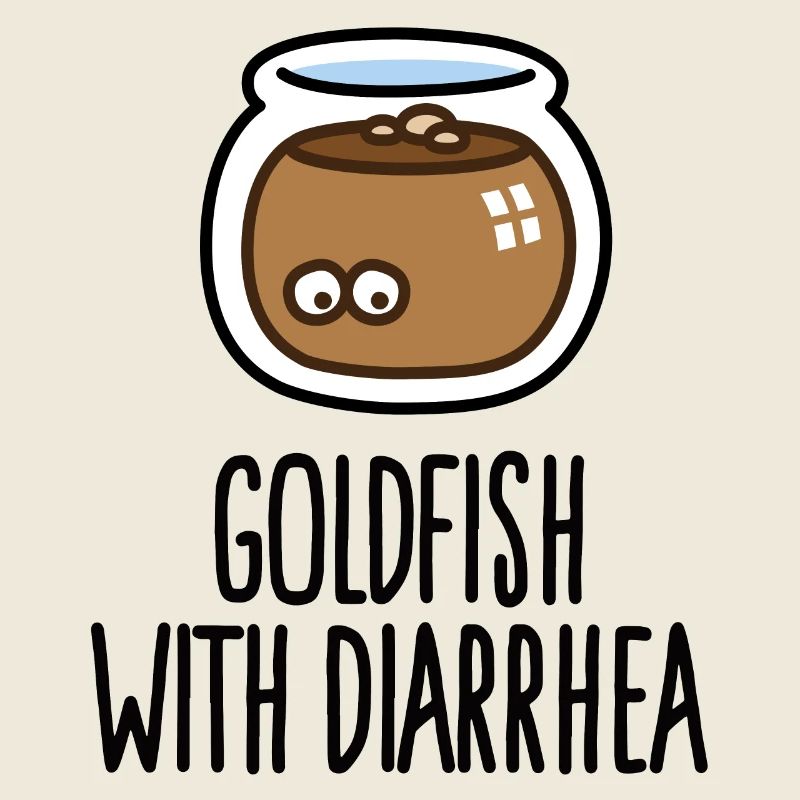Lustige Goldfisch Goldfish with diarrhea Durchfall