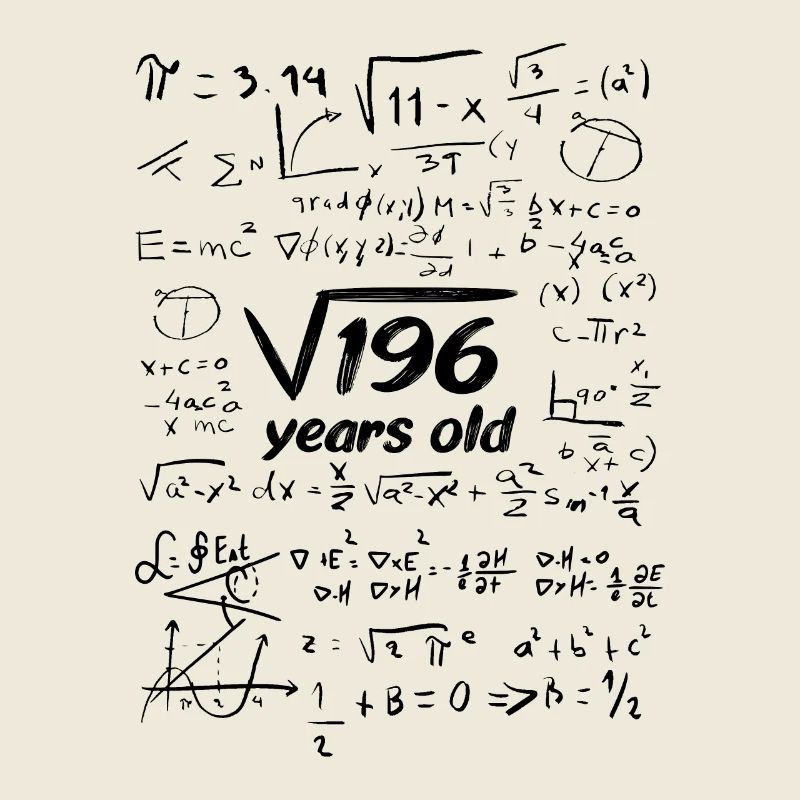 Birthday shirt root square root 196 14 years