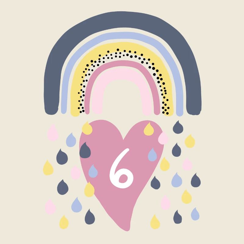 Regenbogen 6. Geburtstag Kinder