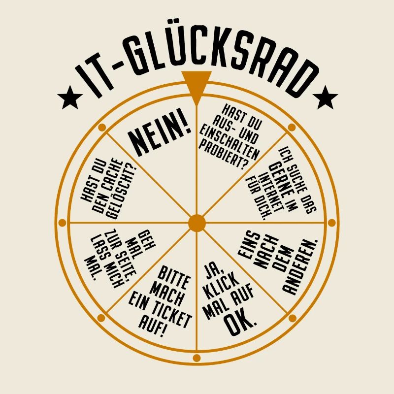 IT Support Glücksrad Service Desk IT Helpdesk Nerd