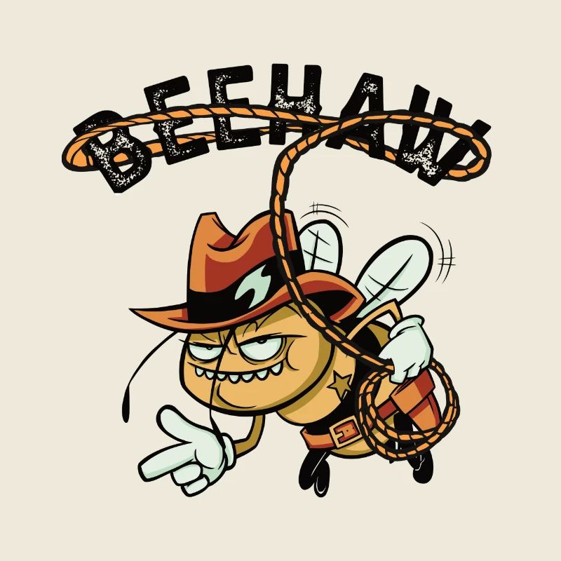Beehaw Bee avec chapeau de cowboy Yeehaw