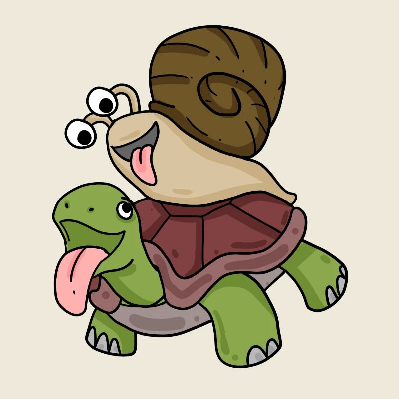 Tortue et escargot