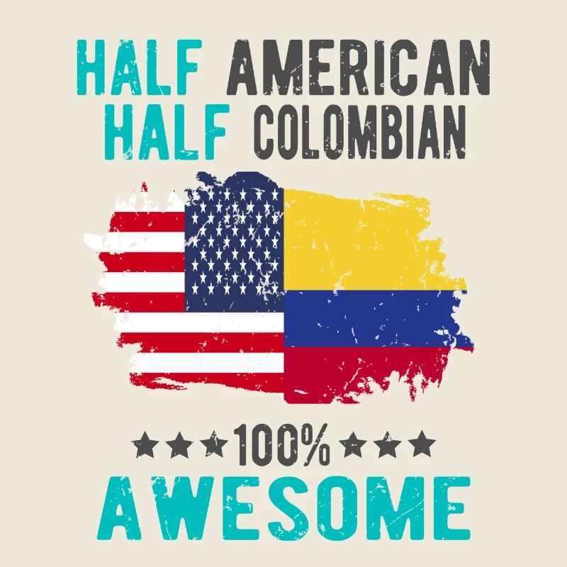Half American, half Colombian