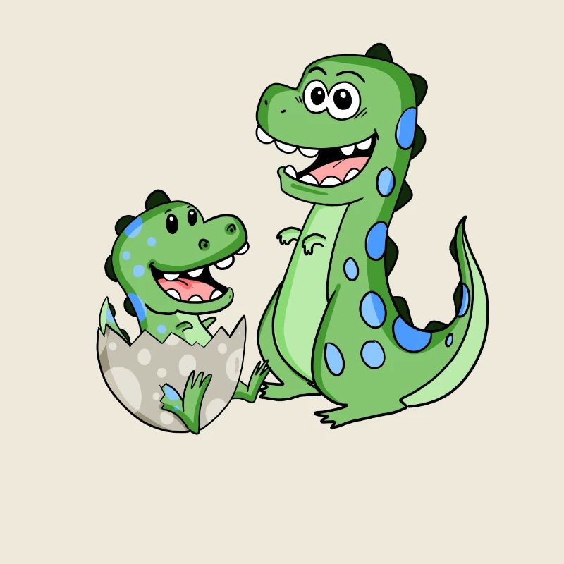 Dinosaure avec bébé dinosaure