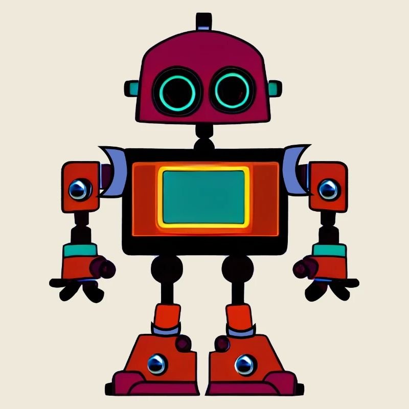 Petit Robot Rétro Coloré