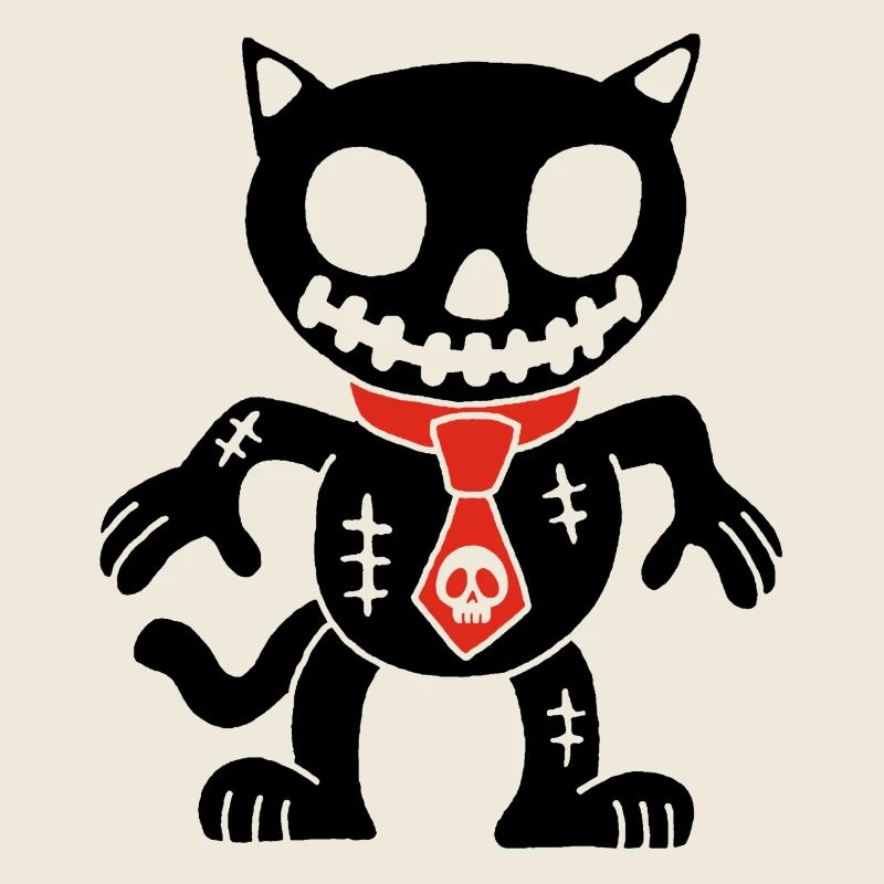 Black cat voodoo doll