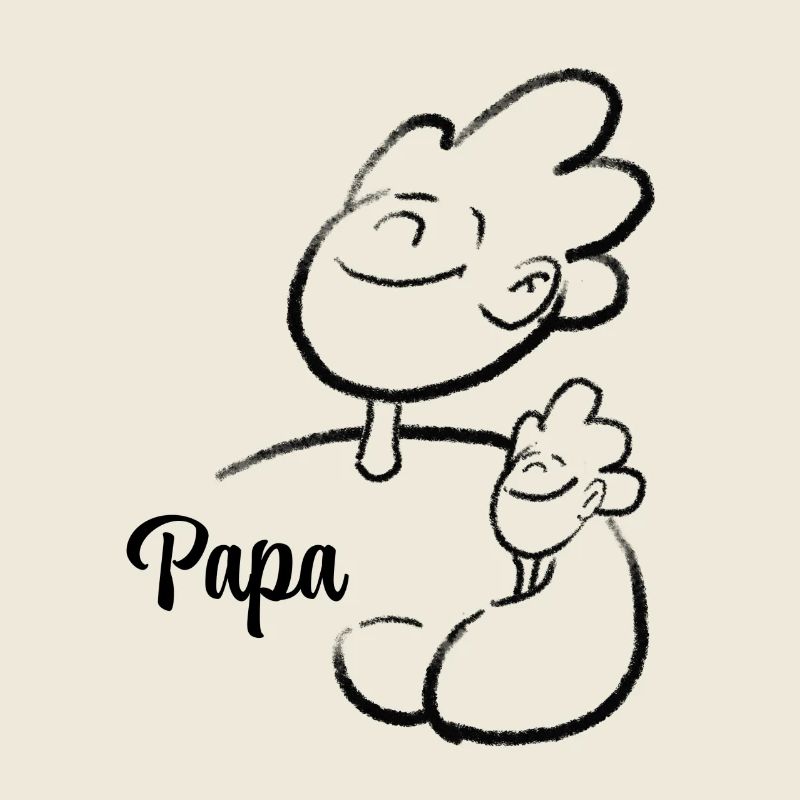 Father and Son Illustration