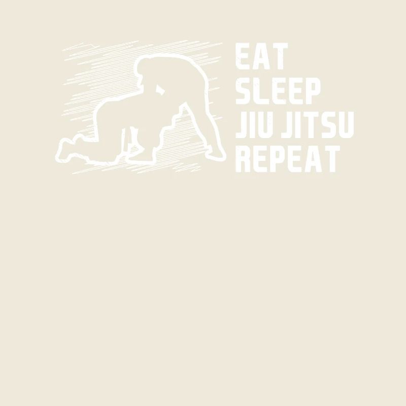 Jiu Jitsu Manger Sommeil Répéter Arty Cool Art