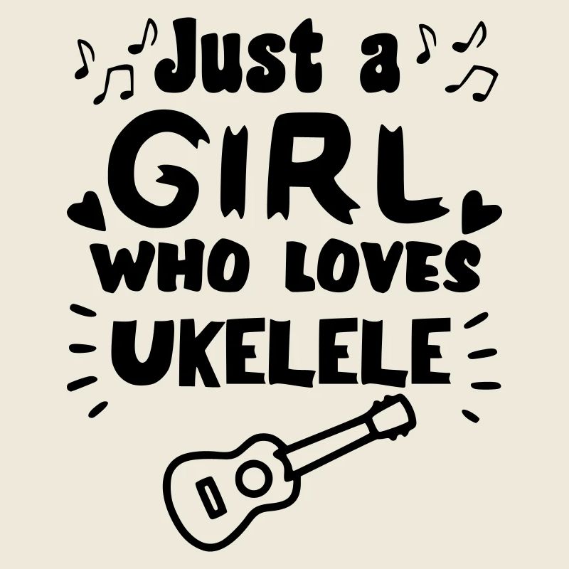 Nur ein Mädchen, das wirklich gerne Ukulele spielt *