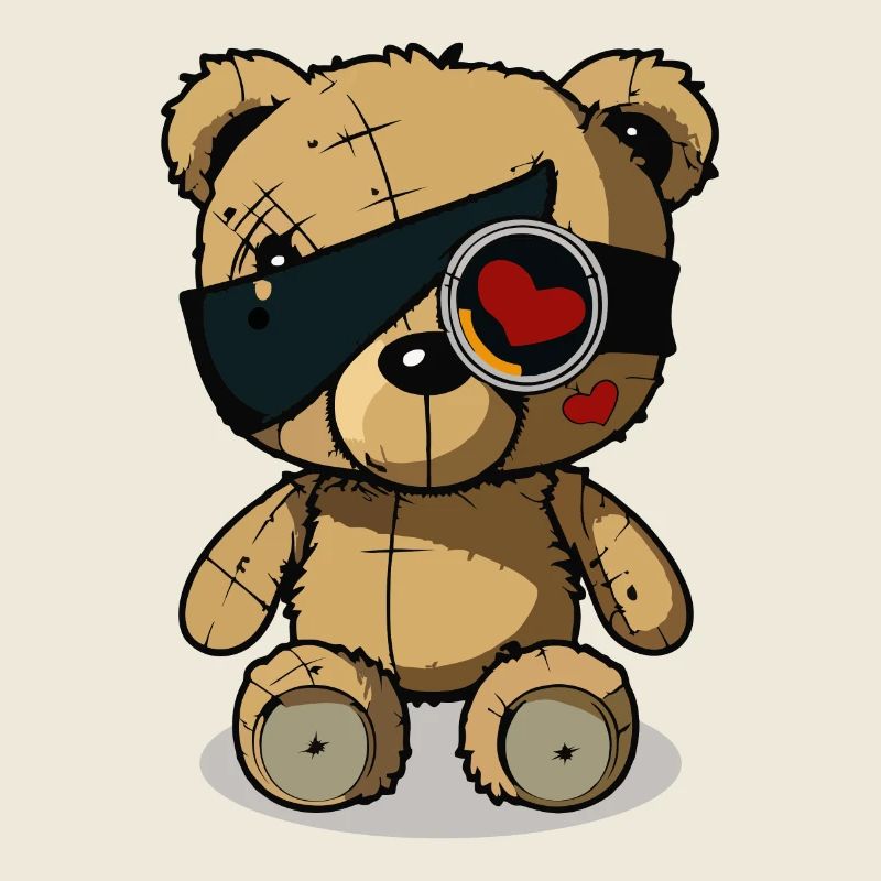 Cache-œil mignon ours