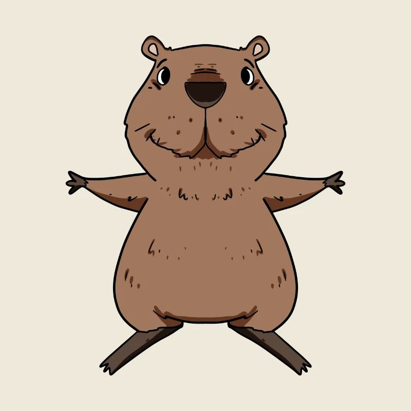 Capybara capybara motif