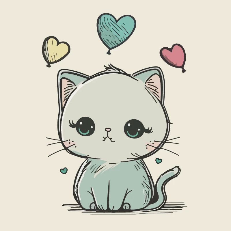mignon petit chat Doodle