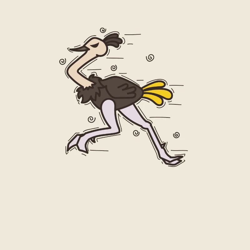 Strauß rennt Laufvogel Savanne