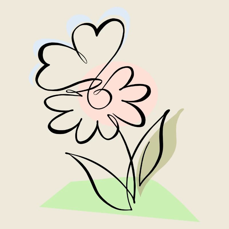 Blüte mit Schmetterling