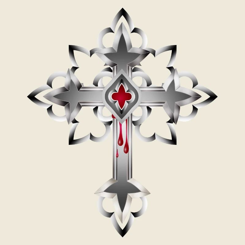 bleeding cross made of Gothic elements
