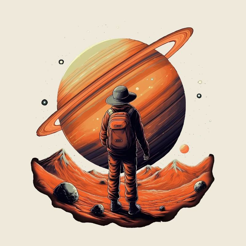 Errance dans l’univers - Œuvre d’art surréaliste