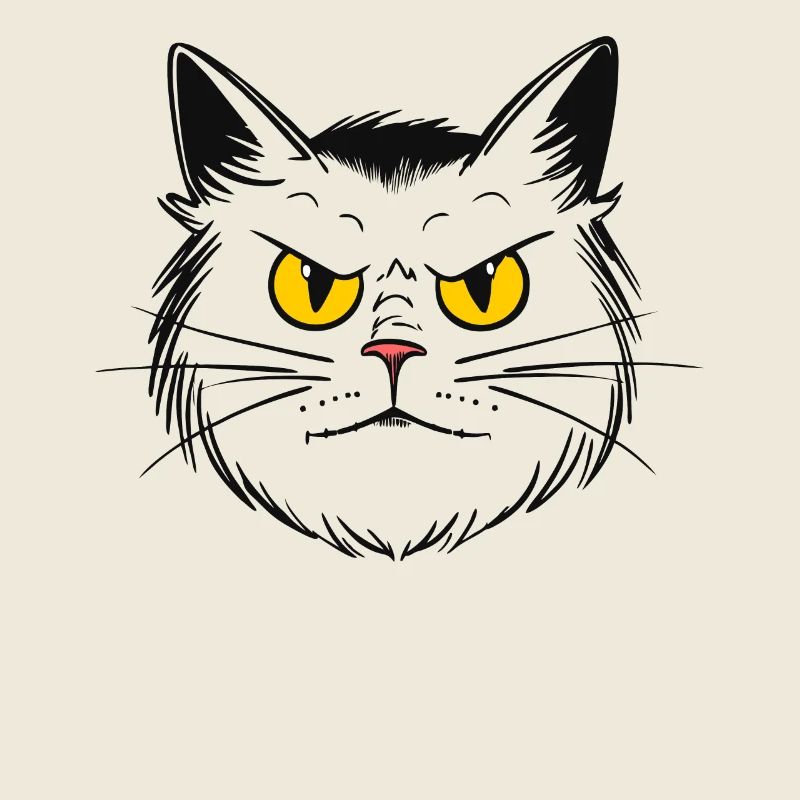 Chat de dessin animé effrayant