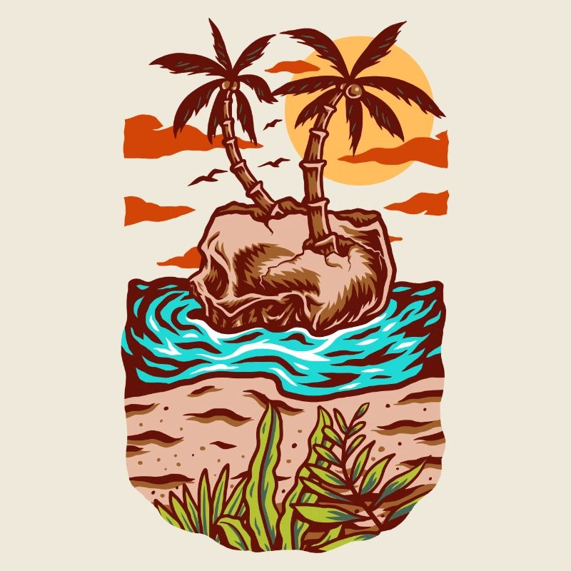 Plage d’été Skull