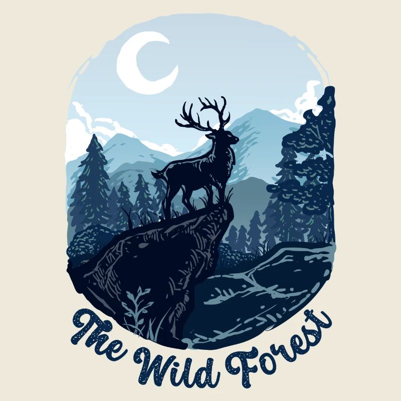 The wild deer forest flat