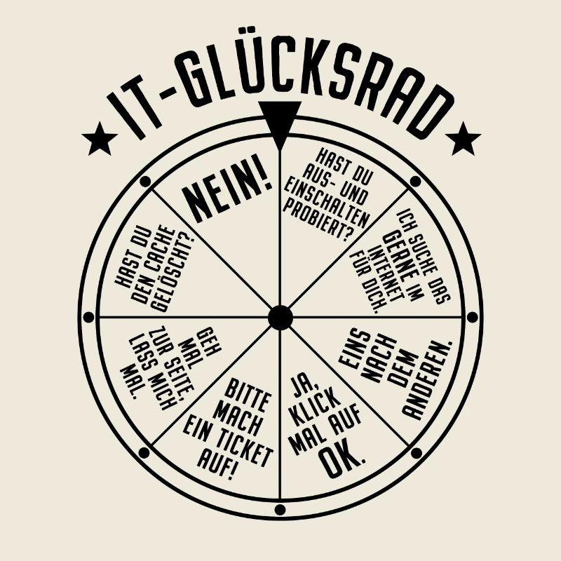 IT Support Glücksrad Service Desk IT Helpdesk Nerd