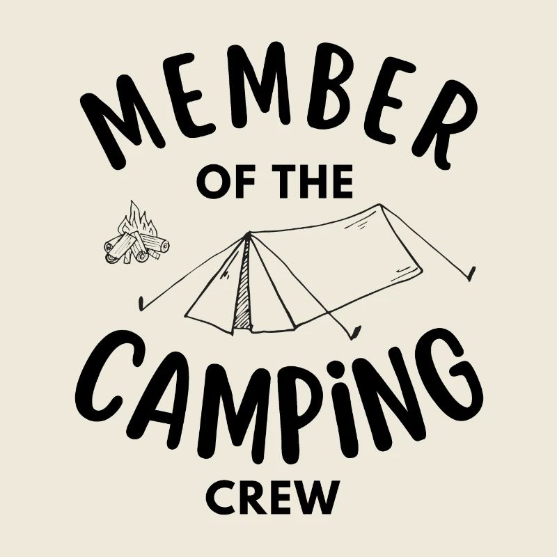 Membre de l’équipe de camping drôle