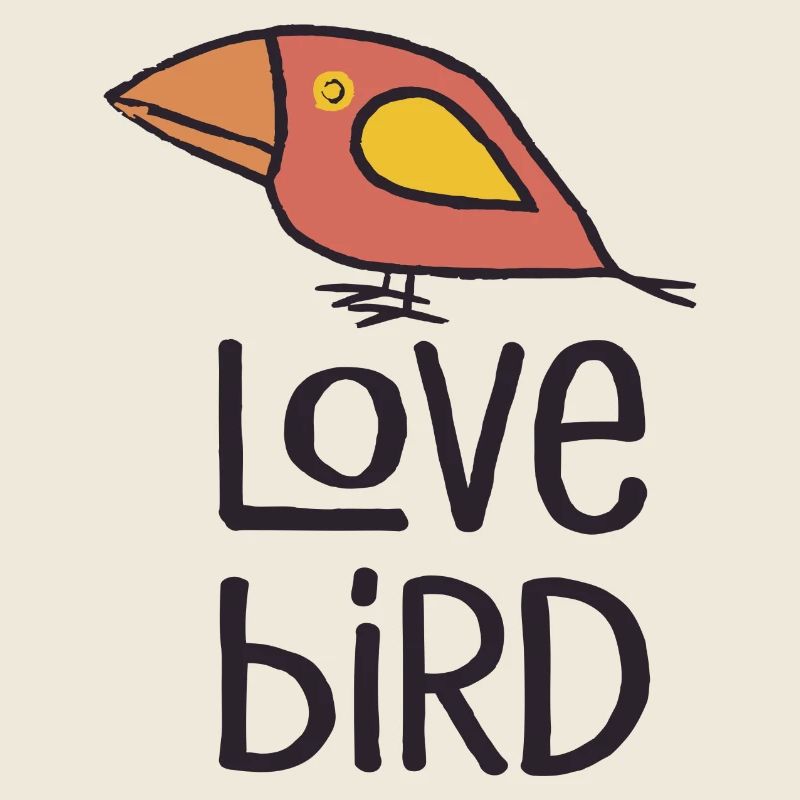 Oiseau d’amour rouge